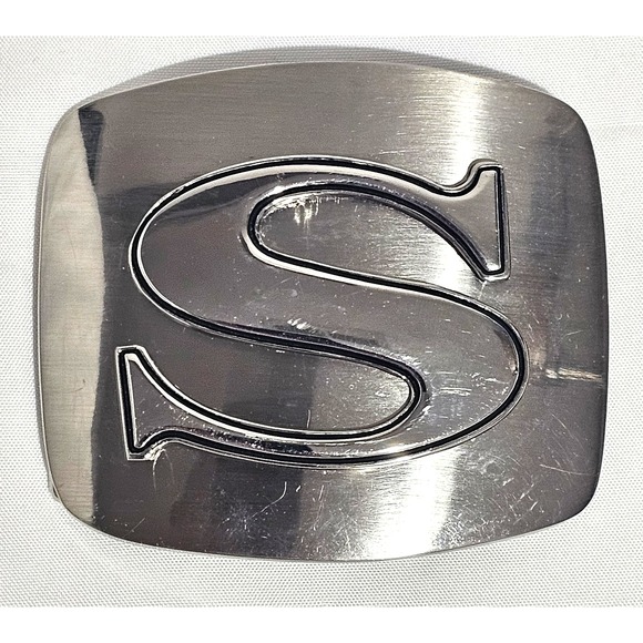 Other - Initial "S" Belt Buckle Alphabet Monogram Chrome Metal Western Letter.